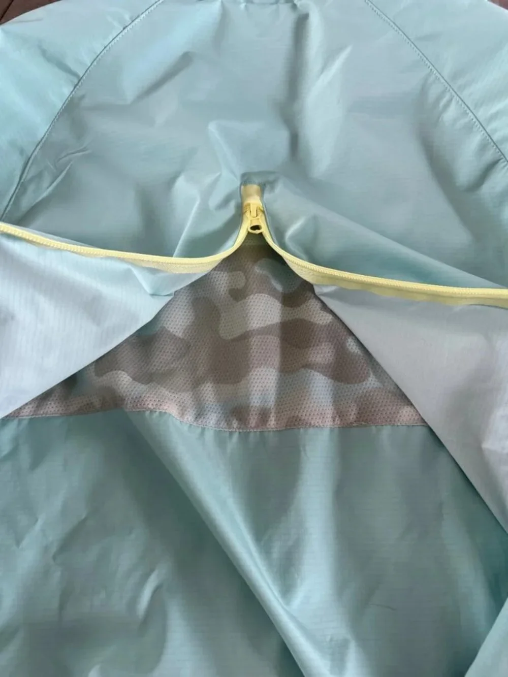ALO Yoga Airwave Windbreaker Jacket Mint/Yellow Size S